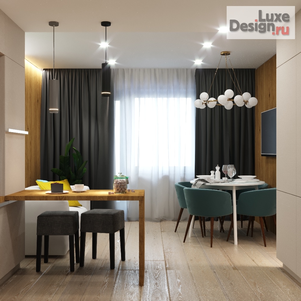 Дизайн интерьера двухкомнатной квартиры "2к квартира в г.Бердск " (фото 3)