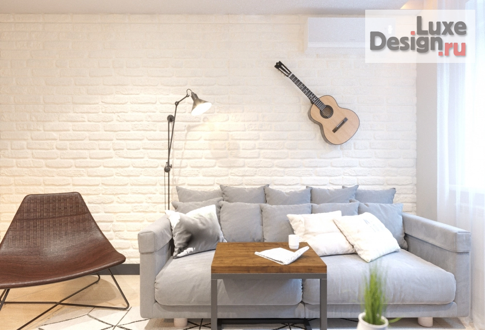 Дизайн интерьера однокомнатной квартиры "Квартира для холостяка" (фото 6)