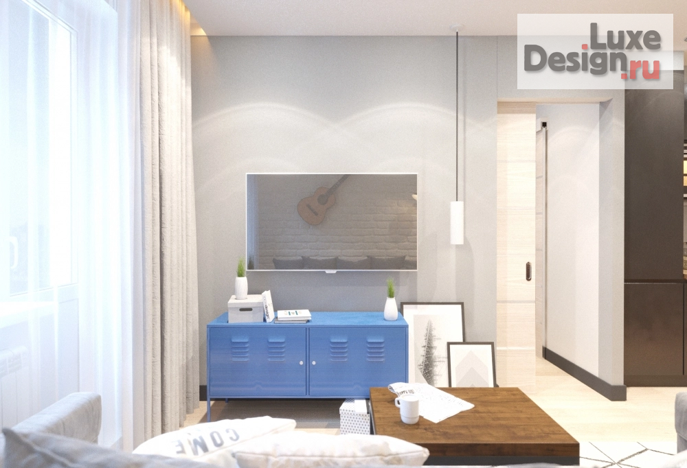 Дизайн интерьера однокомнатной квартиры "Квартира для холостяка" (фото 8)