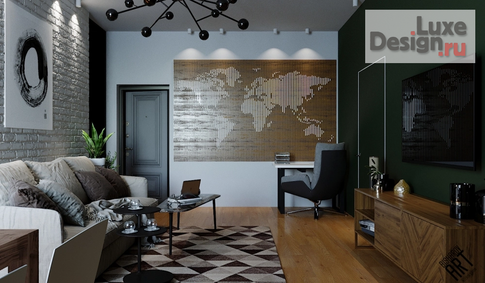 Дизайн интерьера гостиной "Эклектика" (фото 4)