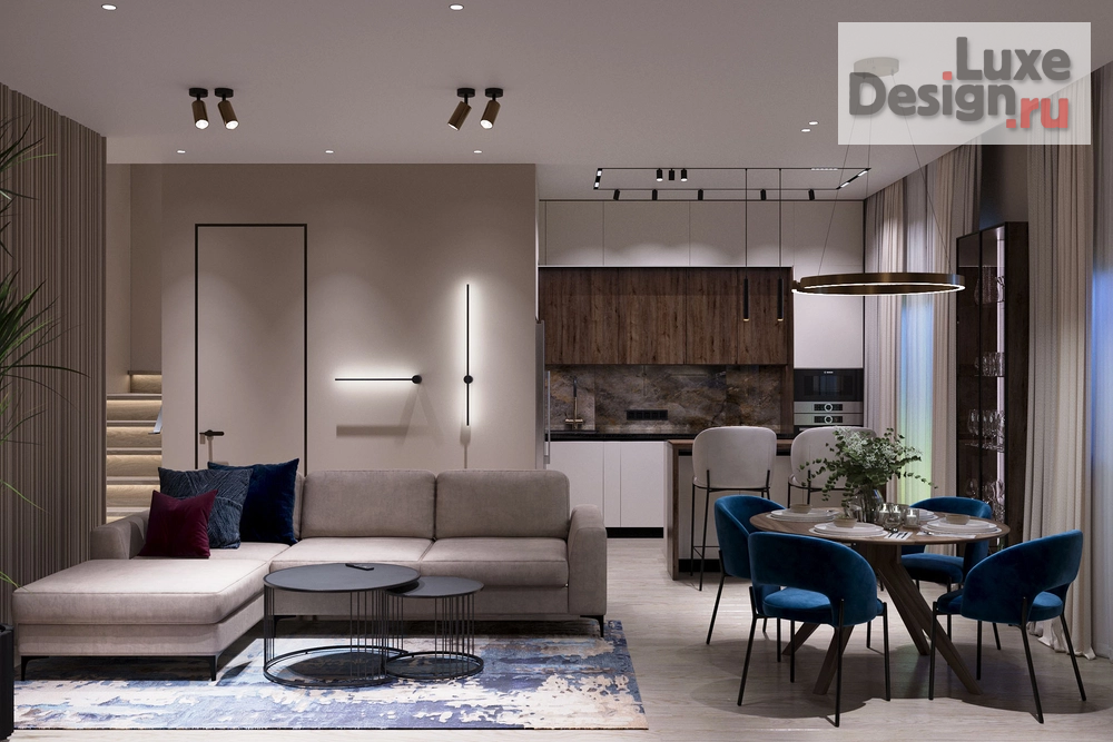 Дизайн интерьера таунхауса "Интерьер таунхауса Гармония " (фото 2)