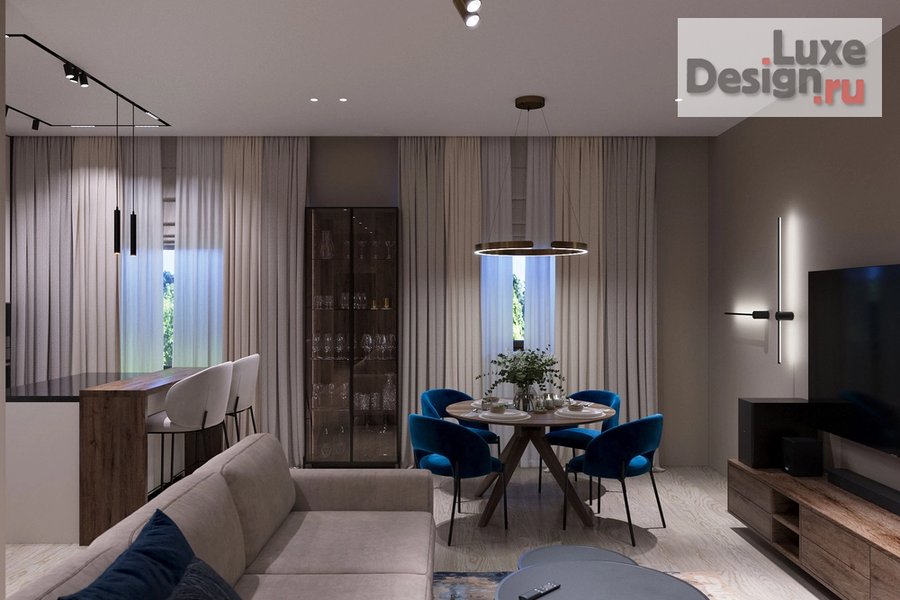 Дизайн интерьера таунхауса "Интерьер таунхауса Гармония " (фото 4)