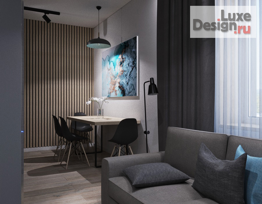 Дизайн интерьера двухкомнатной квартиры "Квартира для отличной пары" (фото 3)