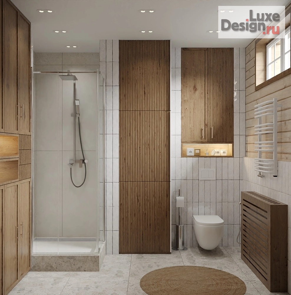 Дизайн интерьера ванной "Ванная в деревянном доме" (фото 2)