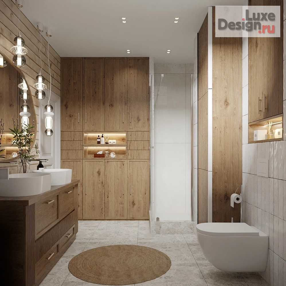 Дизайн интерьера ванной "Ванная в деревянном доме" (фото 4)
