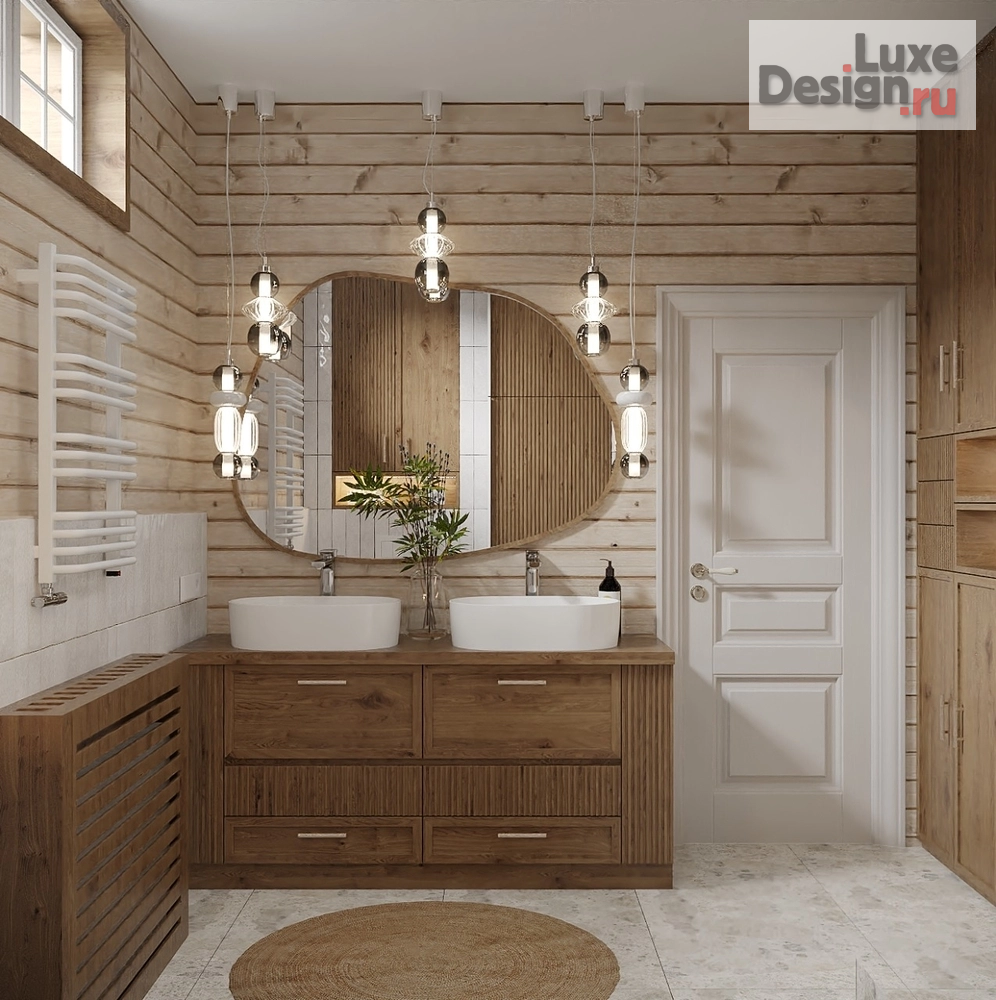 Дизайн интерьера ванной "Ванная в деревянном доме" (фото 3)