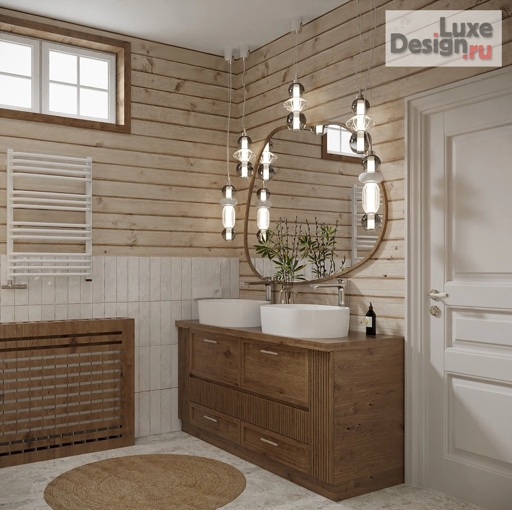 Дизайн интерьера ванной "Ванная в деревянном доме" (фото 5)