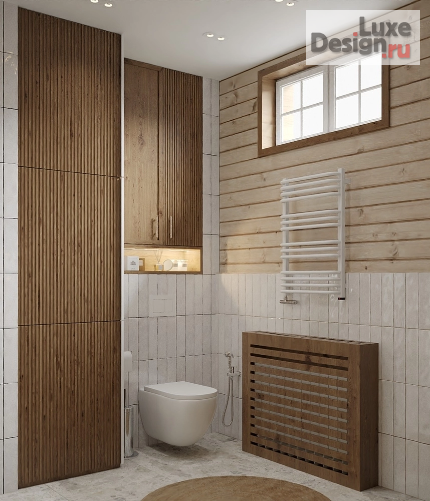 Дизайн интерьера ванной "Ванная в деревянном доме" (фото 6)