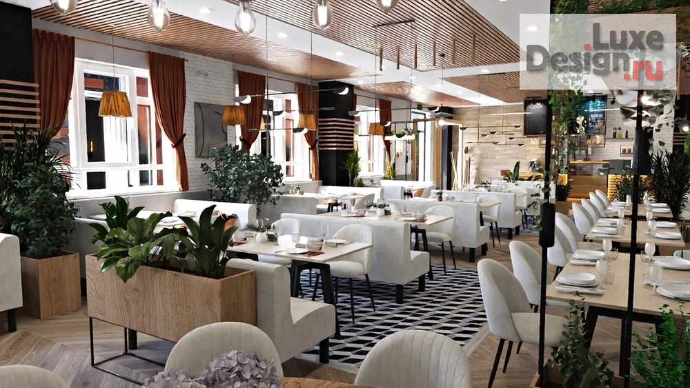 Дизайн интерьера ресторана "Ресторан/кафе/гастробистро" (фото 10)