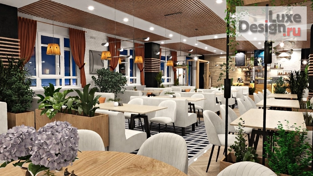 Дизайн интерьера ресторана "Ресторан/кафе/гастробистро" (фото 17)