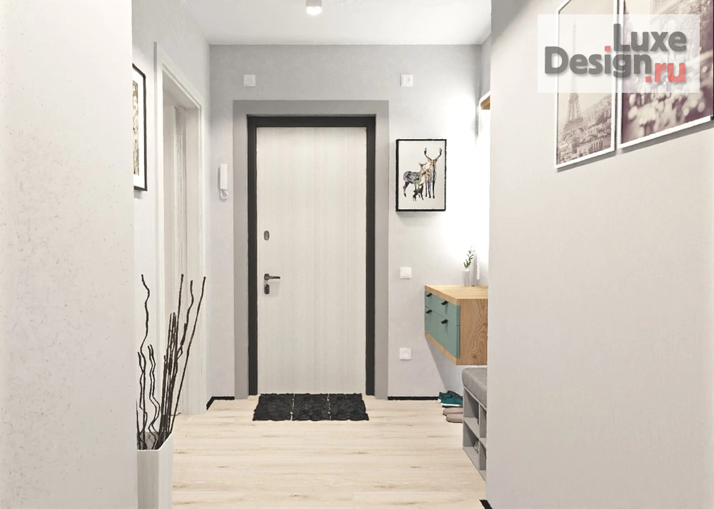 Дизайн интерьера двухкомнатной квартиры "2 ком. квартира-студия ЖК Академ-Центр г. Екатеринбург" (фото 1)