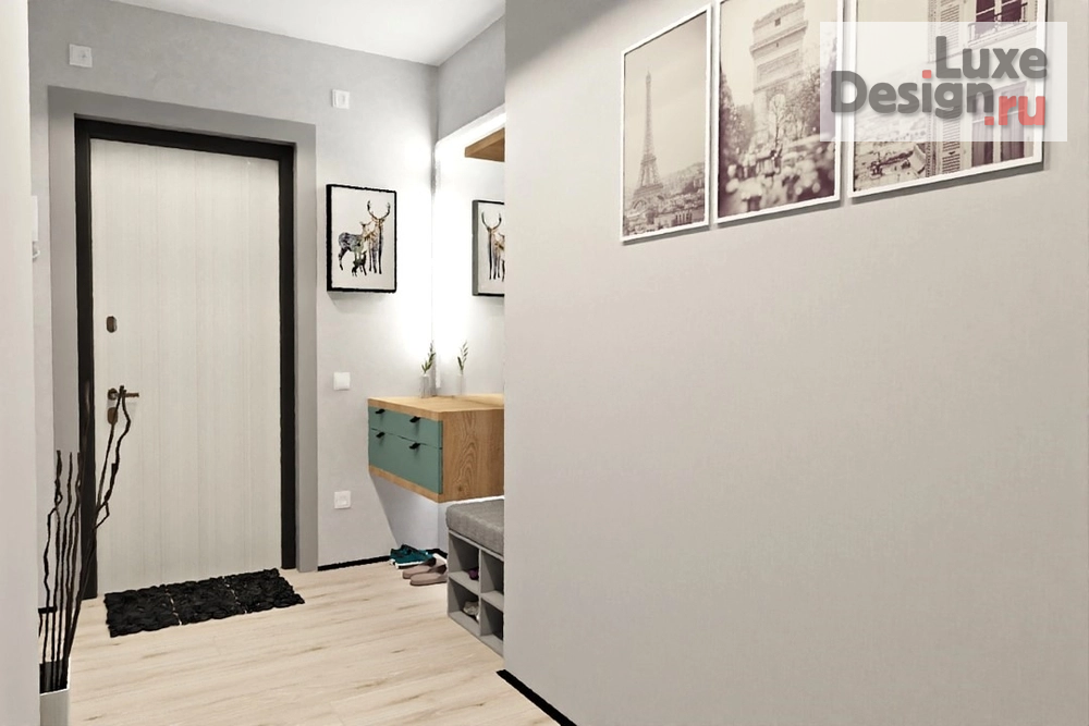 Дизайн интерьера двухкомнатной квартиры "2 ком. квартира-студия ЖК Академ-Центр г. Екатеринбург" (фото 4)