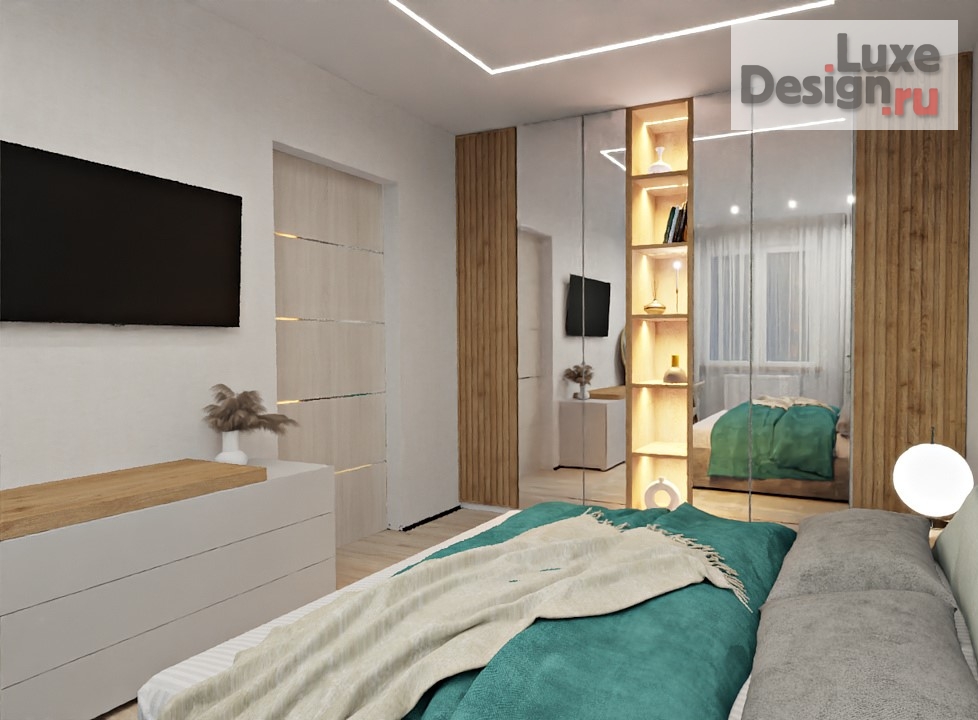 Дизайн интерьера двухкомнатной квартиры "2 ком. квартира-студия ЖК Академ-Центр г. Екатеринбург" (фото 17)