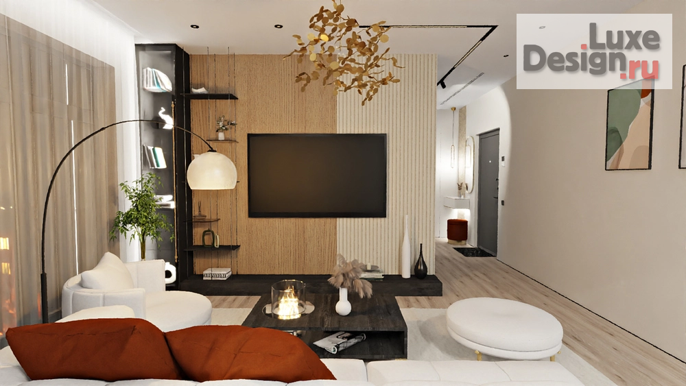 Дизайн интерьера трехкомнатной квартиры "Квартира для семьи" (фото 2)