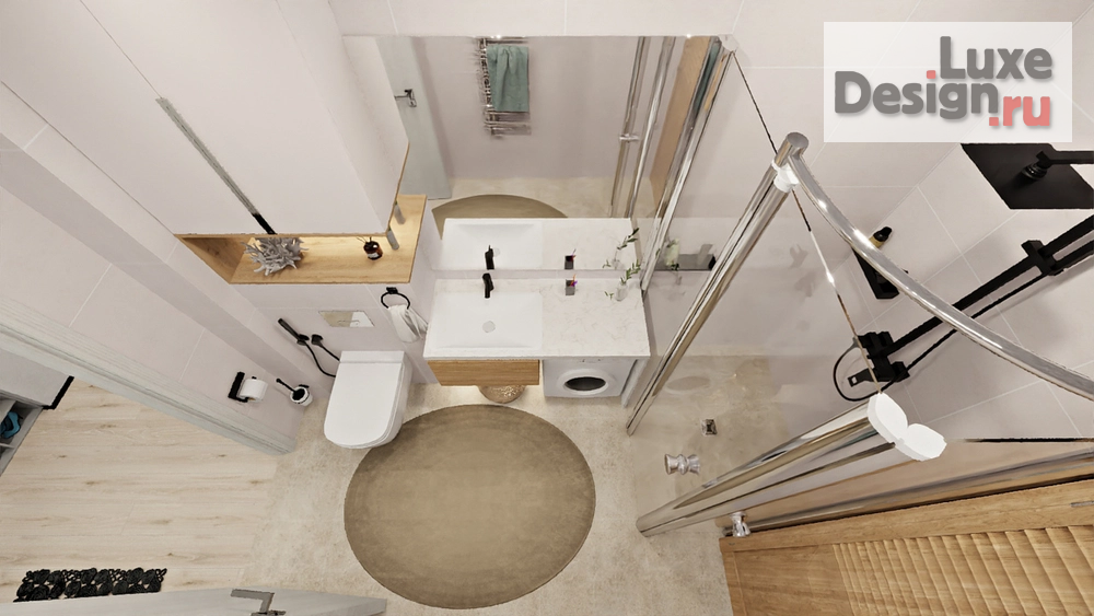 Дизайн интерьера двухкомнатной квартиры "2 ком. квартира-студия ЖК Академ-Центр г. Екатеринбург" (фото 19)