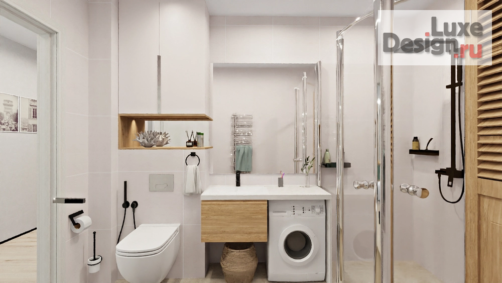 Дизайн интерьера двухкомнатной квартиры "2 ком. квартира-студия ЖК Академ-Центр г. Екатеринбург" (фото 21)