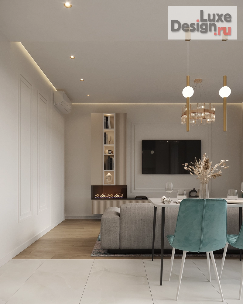 Дизайн интерьера двухкомнатной квартиры "Квартира 52 кв.м. в ЖК Комсомольский проспект " (фото 4)