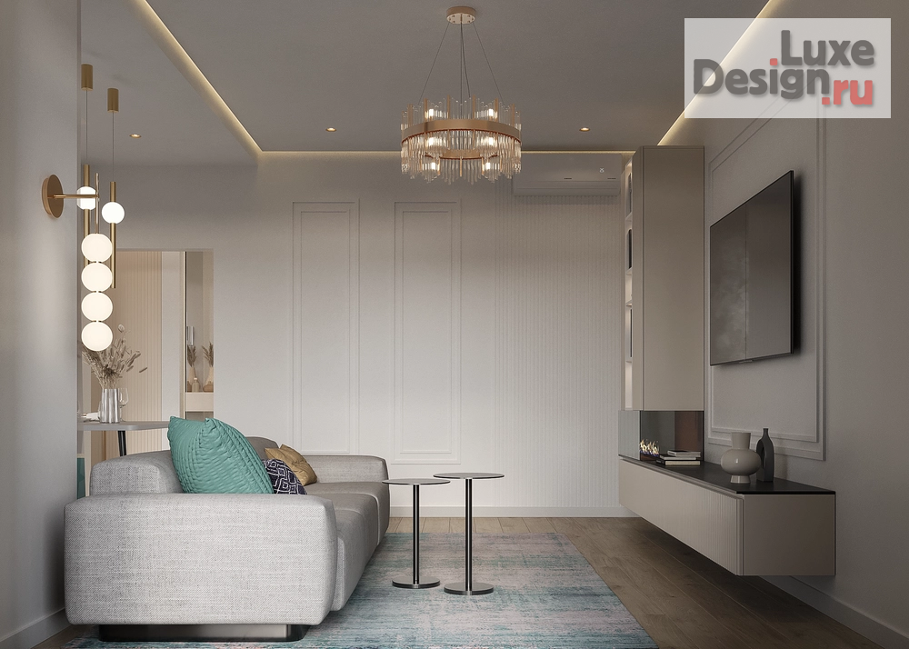 Дизайн интерьера двухкомнатной квартиры "Квартира 52 кв.м. в ЖК Комсомольский проспект " (фото 5)