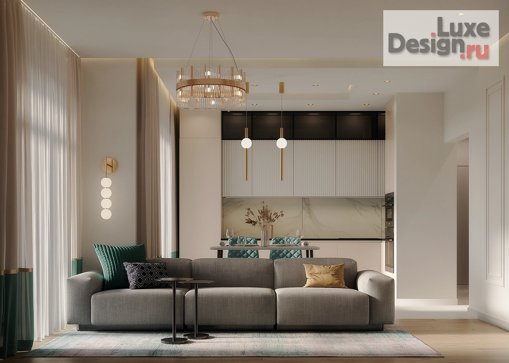 Дизайн интерьера двухкомнатной квартиры "Квартира 52 кв.м. в ЖК Комсомольский проспект " (фото 6)