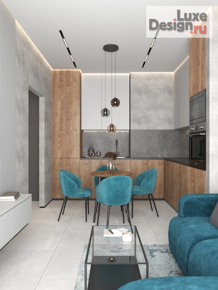 Дизайн интерьера трехкомнатной квартиры "Квартира в доме-небоскребе GRANDO" (фото 5)