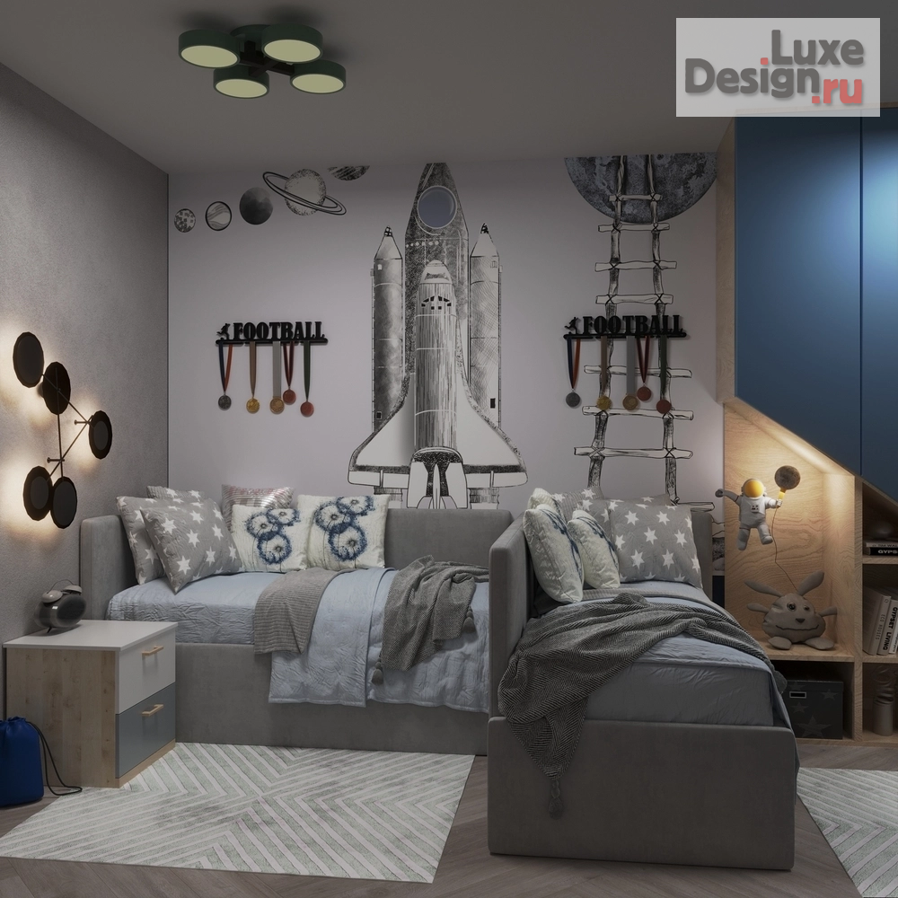 Дизайн интерьера детской "Детская для двух мальчиков" (фото 10)