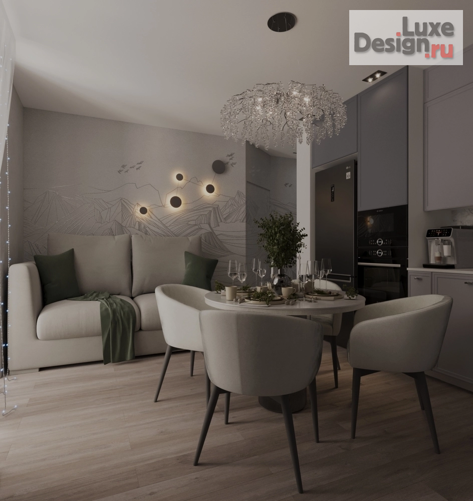 Дизайн интерьера кухни "Кухня-столовая в современном стиле" (фото 5)