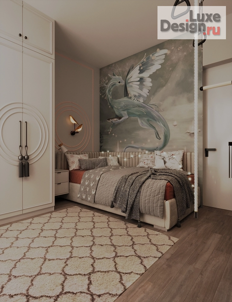 Дизайн интерьера комнаты "Дизайн-проект  Комната для девочки 8 лет" (фото 3)