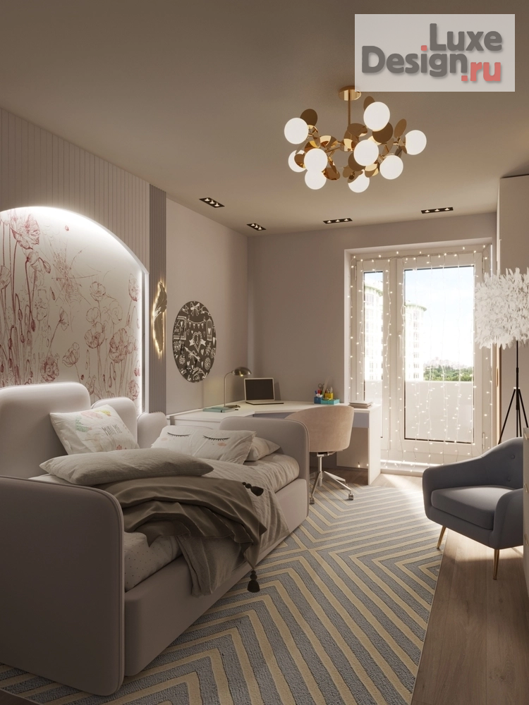 Дизайн интерьера спальни "Комната девочки - подростка" (фото 3)