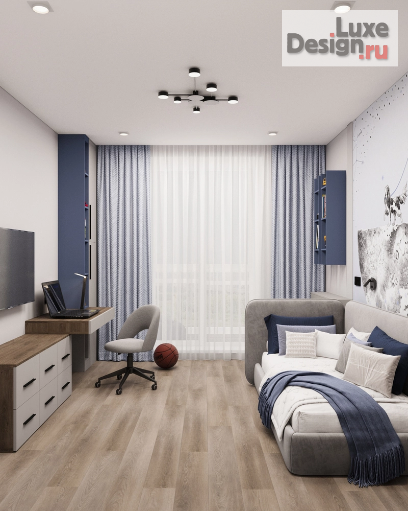 Дизайн интерьера трехкомнатной квартиры "Дизайн-проект 3 ком квартиры ЖК Основатели" (фото 10)