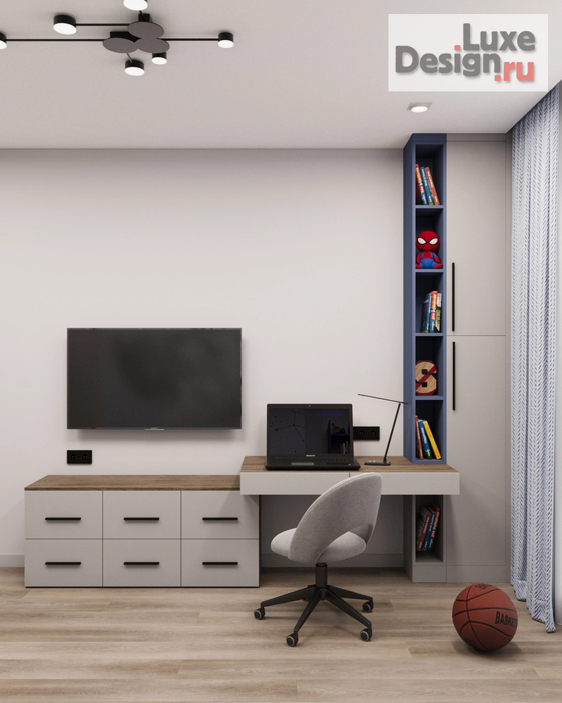 Дизайн интерьера трехкомнатной квартиры "Дизайн-проект 3 ком квартиры ЖК Основатели" (фото 11)