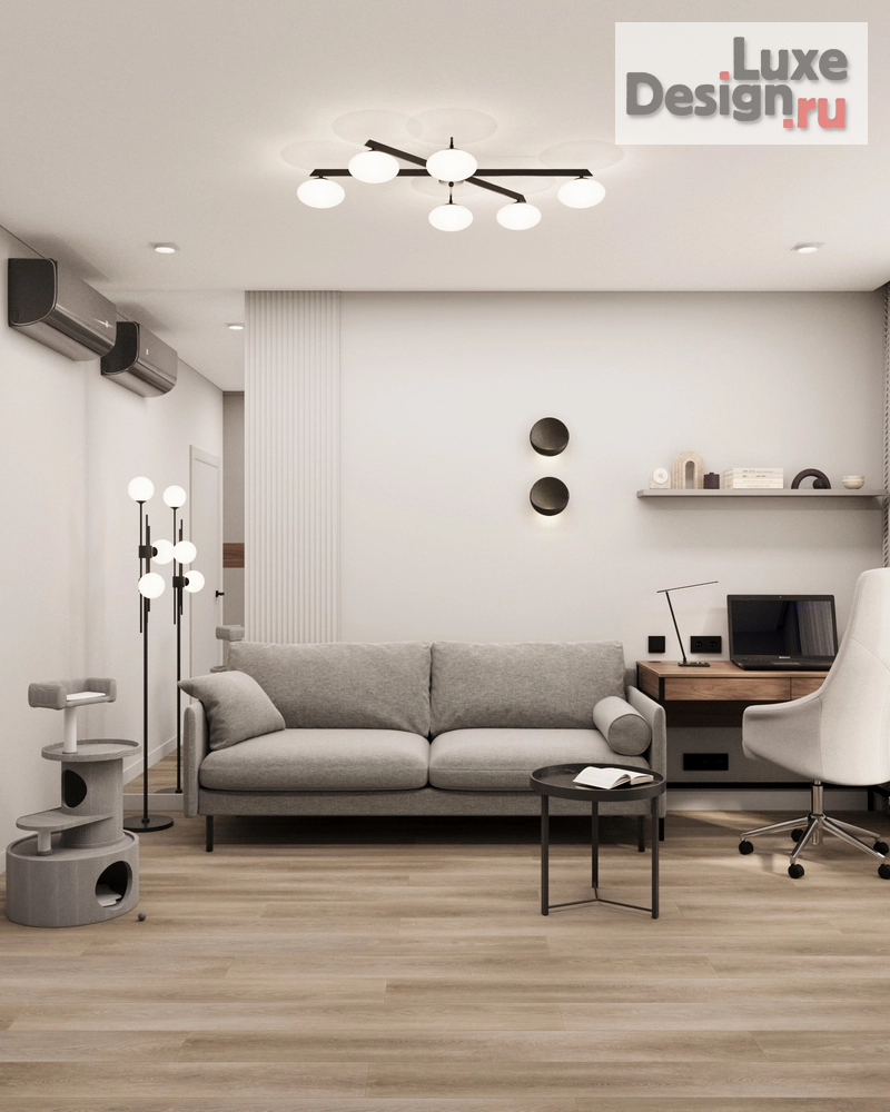 Дизайн интерьера трехкомнатной квартиры "Дизайн-проект 3 ком квартиры ЖК Основатели" (фото 5)