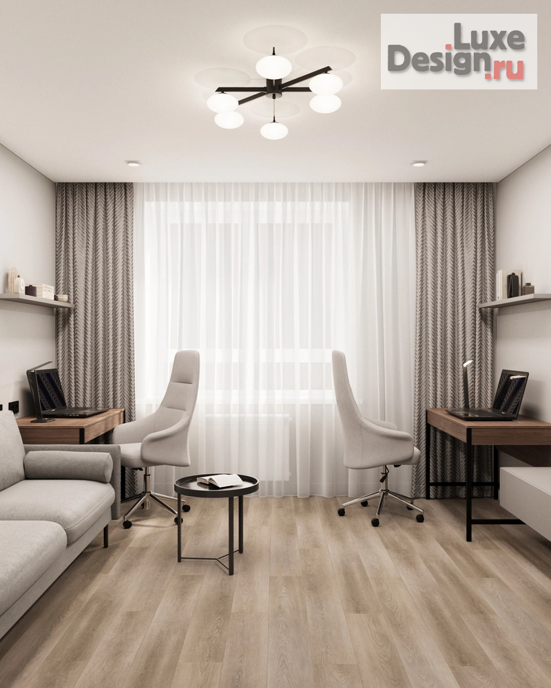 Дизайн интерьера трехкомнатной квартиры "Дизайн-проект 3 ком квартиры ЖК Основатели" (фото 6)