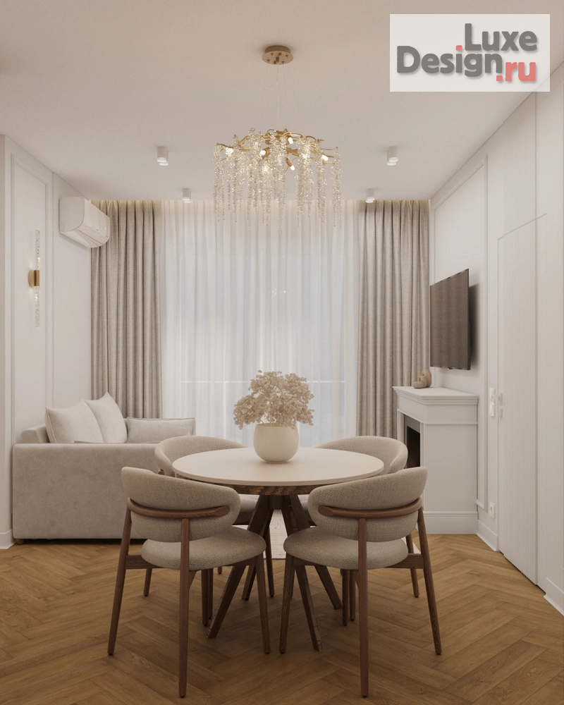 Дизайн интерьера двухкомнатной квартиры "2-ком квартира-студия в ЖК Европейский Берег" (фото 12)