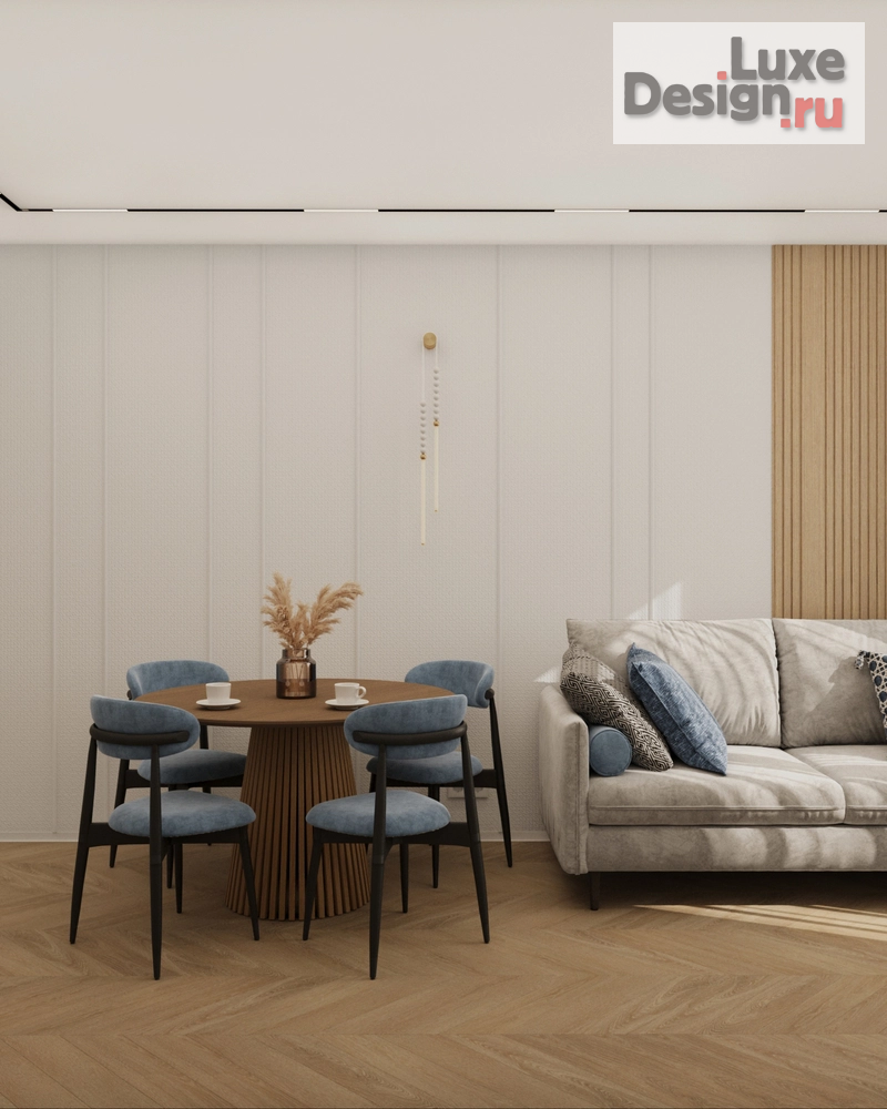 Дизайн интерьера трехкомнатной квартиры "Дизайн-проект квартиры в Москве ЖК Октябрьское поле" (фото 1)