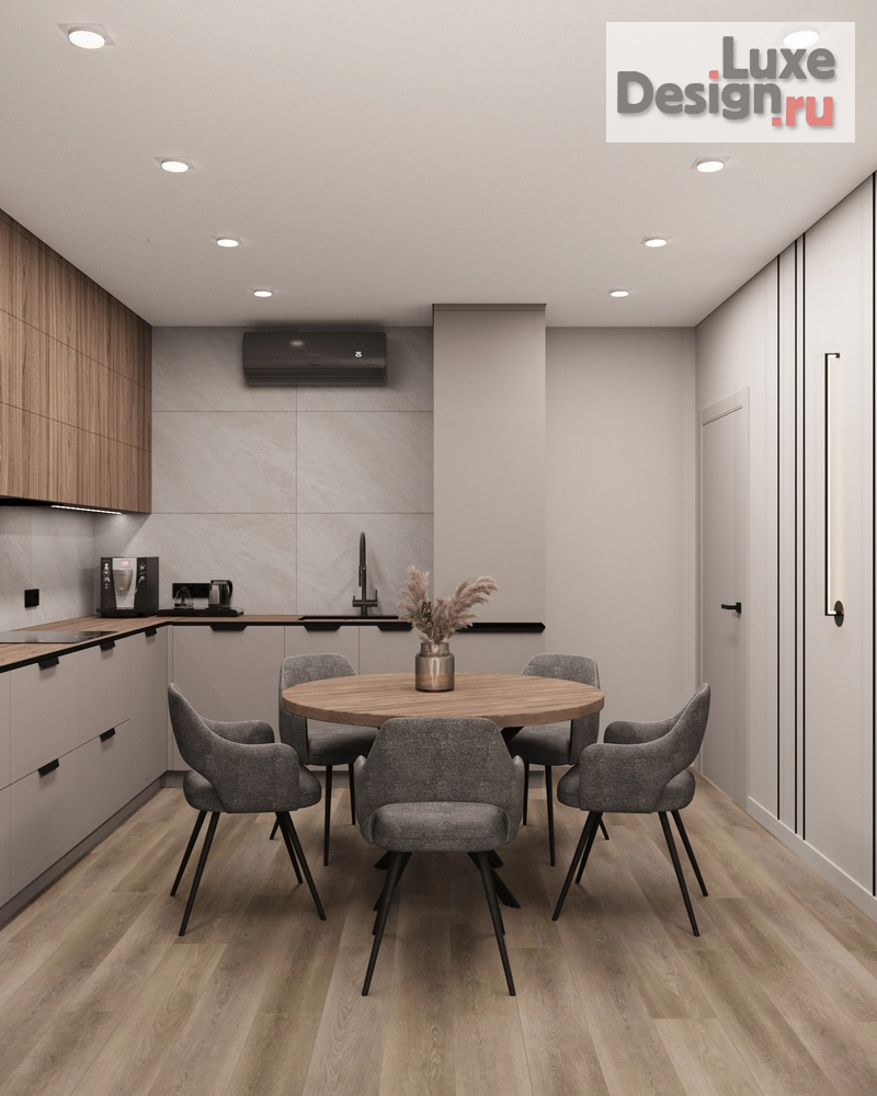 Дизайн интерьера трехкомнатной квартиры "Дизайн-проект 3 ком квартиры ЖК Основатели" (фото 2)