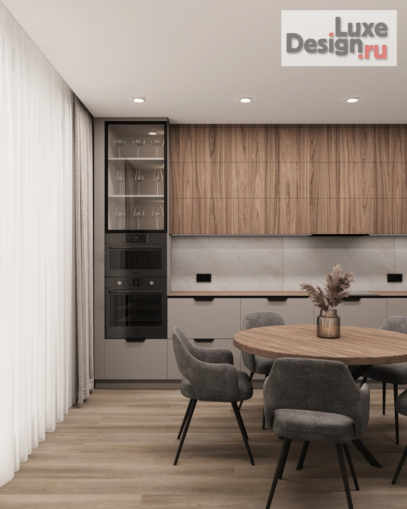 Дизайн интерьера трехкомнатной квартиры "Дизайн-проект 3 ком квартиры ЖК Основатели" (фото 3)