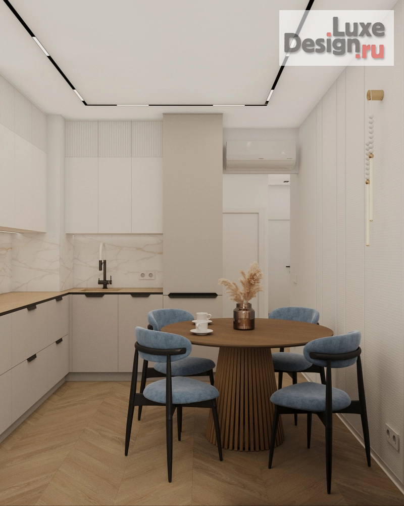 Дизайн интерьера трехкомнатной квартиры "Дизайн-проект квартиры в Москве ЖК Октябрьское поле" (фото 3)