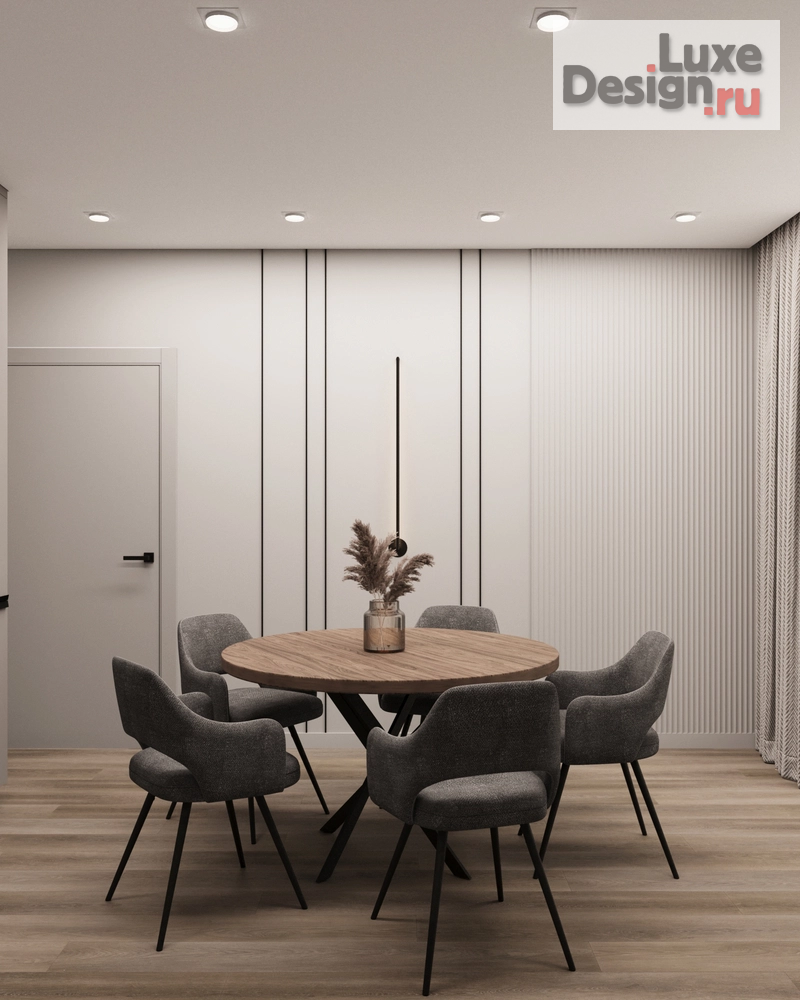 Дизайн интерьера трехкомнатной квартиры "Дизайн-проект 3 ком квартиры ЖК Основатели" (фото 4)