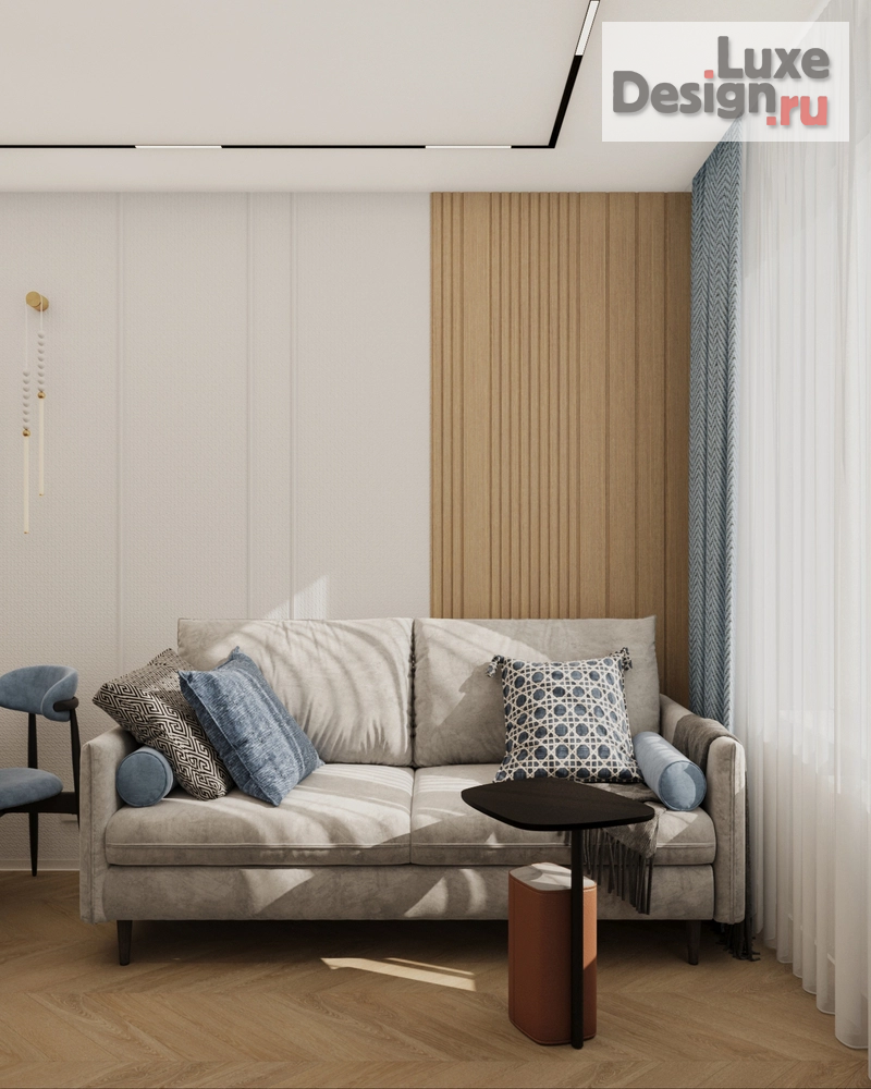 Дизайн интерьера трехкомнатной квартиры "Дизайн-проект квартиры в Москве ЖК Октябрьское поле" (фото 5)