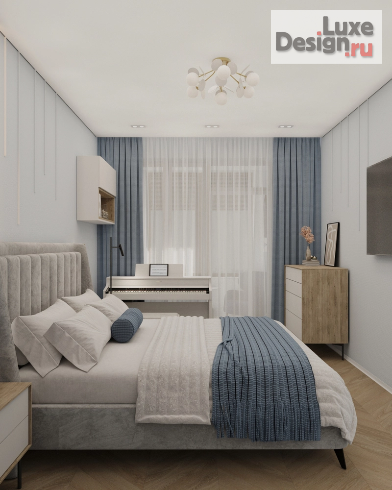 Дизайн интерьера трехкомнатной квартиры "Дизайн-проект квартиры в Москве ЖК Октябрьское поле" (фото 18)