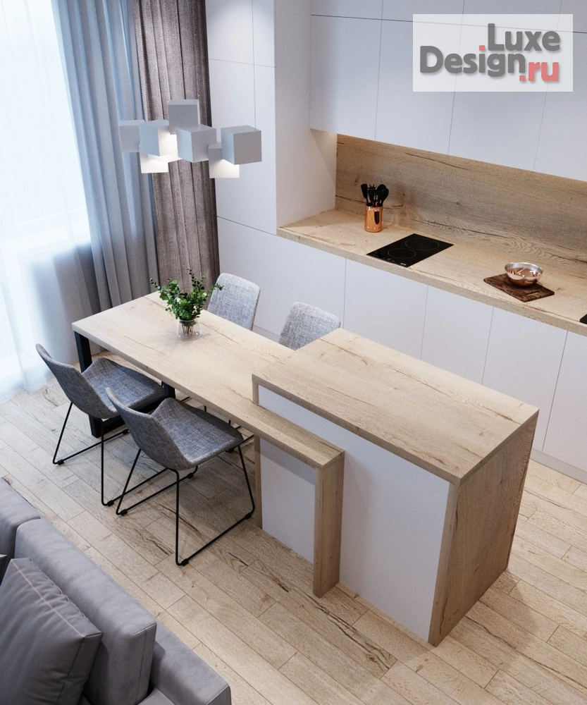 Дизайн интерьера квартиры студии "Дизайн проект квартиры г.Новосибирск ЖК Акация" (фото 2)