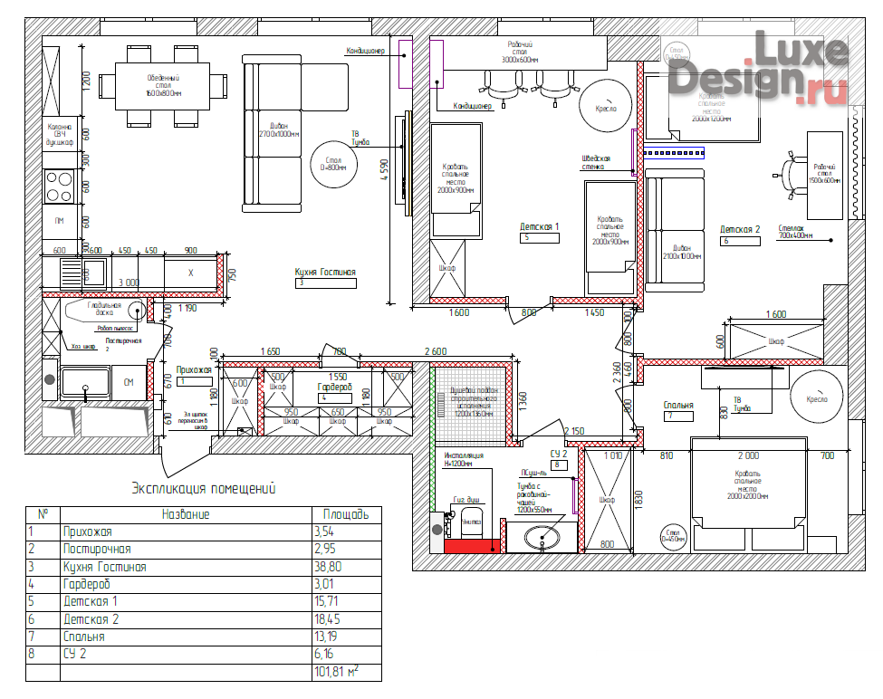 Дизайн интерьера квартиры "Дизайн проект квартиры г.Москва ЖК Академика Павлова. " (фото 17)