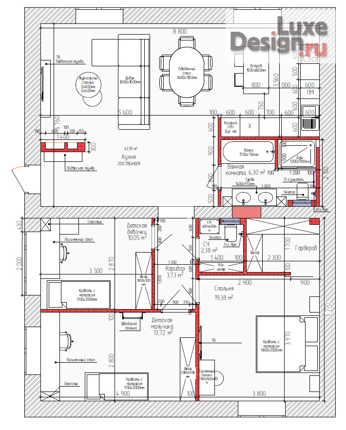 Дизайн интерьера квартиры "Дизайн проект в современной классике" (фото 29)
