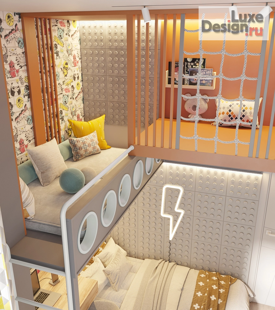 Дизайн интерьера детской "Дизайн интерьера детской комнаты в квартире в ЖК на Декабристов" (фото 3)