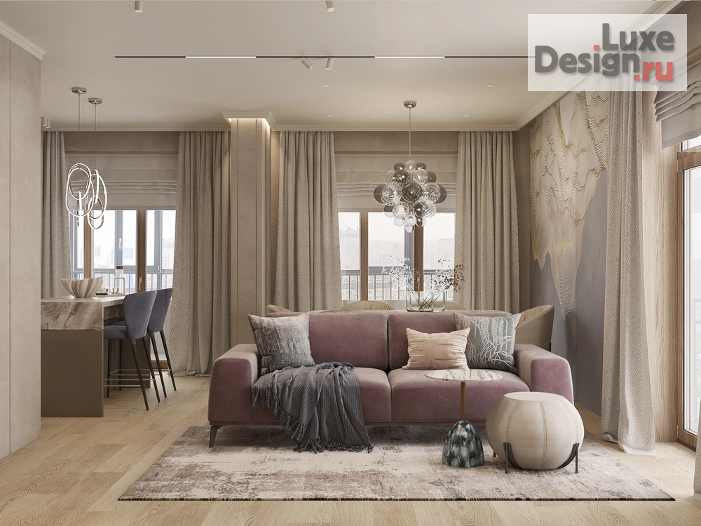 Дизайн интерьера квартиры "Дизайн квартиры в г. Новосибирск, ЖК Державина 50." (фото 1)