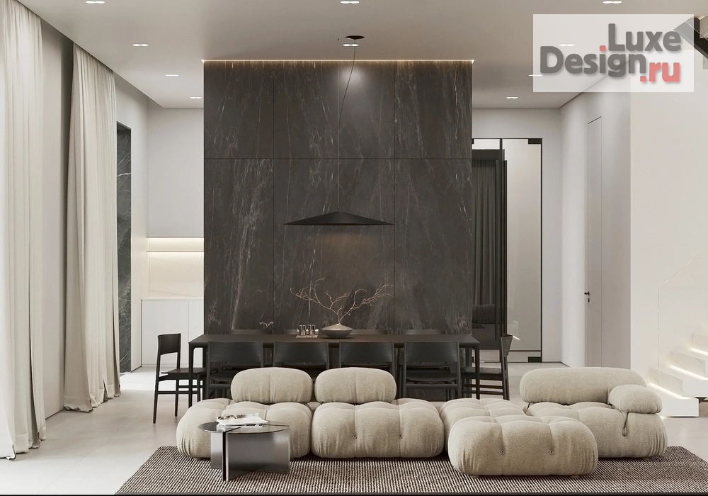 Дизайн интерьера коттеджа "ЗАГОРОДНЫЙ ДОМ В КП "ЛЕСНАЯ АВИАЦИЯ"" (фото 1)