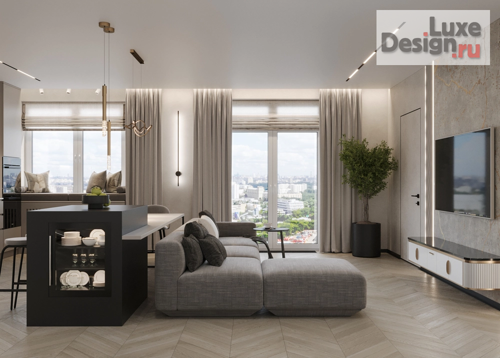 Дизайн интерьера трехкомнатной квартиры "Екатерина и Сергей |  ЖК Марсель-2 | 90 м2" (фото 60)