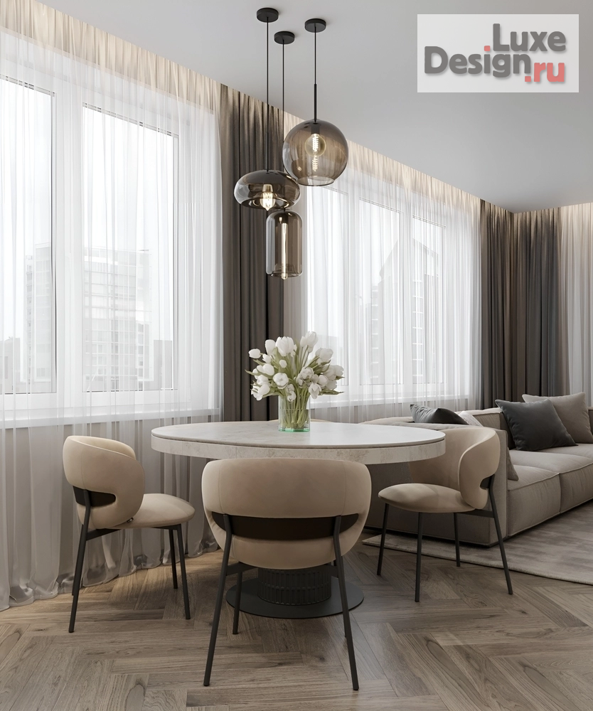 Дизайн интерьера трехкомнатной квартиры "Елена и Борис ЖК Мылзавод | 82 м2" (фото 37)