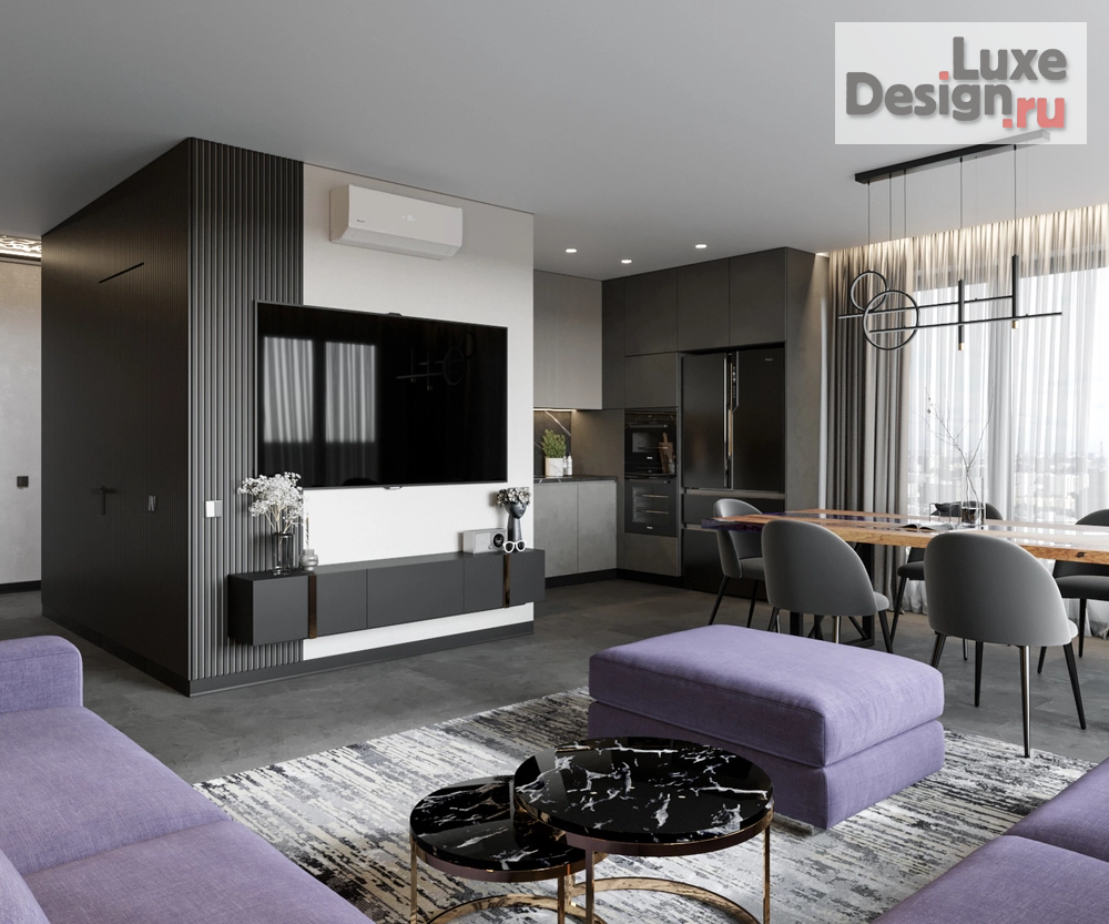 Дизайн интерьера четырехкомнатной квартиры "Олеся и Максим |  ЖК Европейский берег | 130 м2" (фото 1)