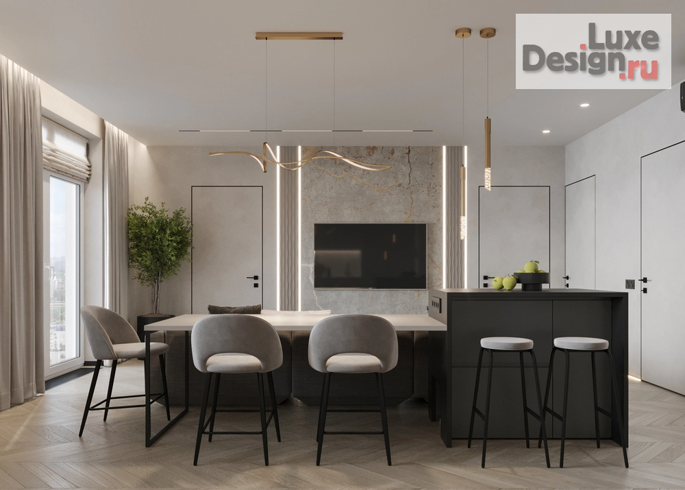 Дизайн интерьера трехкомнатной квартиры "Екатерина и Сергей |  ЖК Марсель-2 | 90 м2" (фото 39)